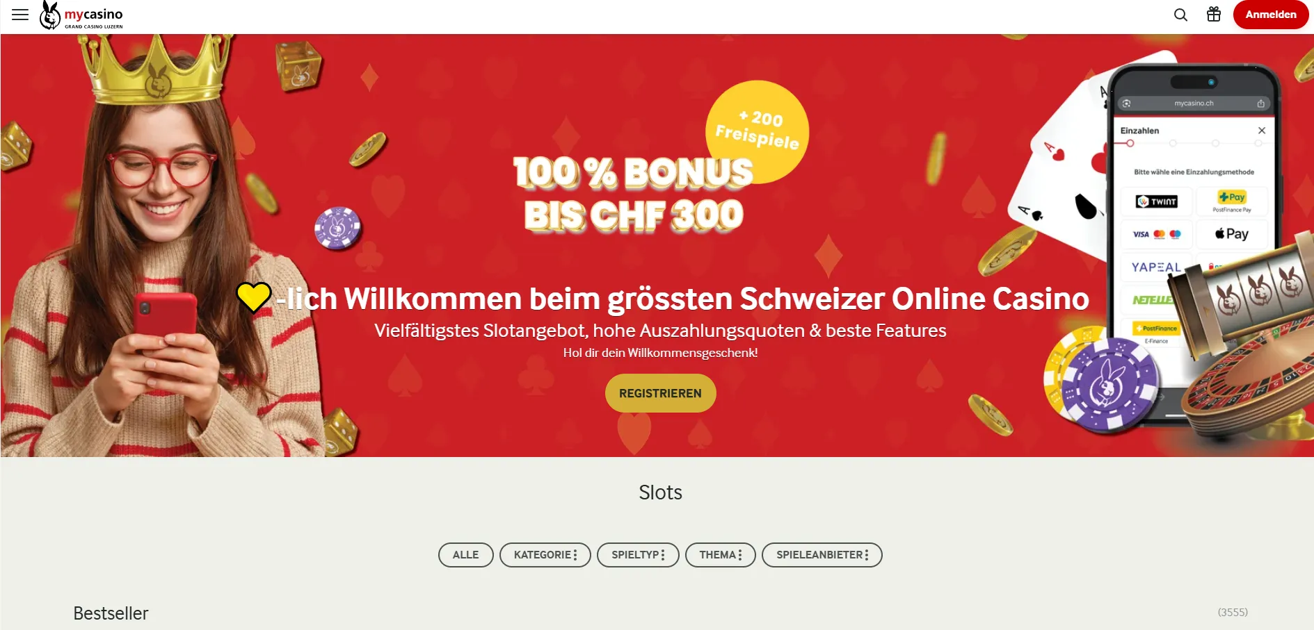 Mobiles Spielen im bestes Schweizer Online Casino